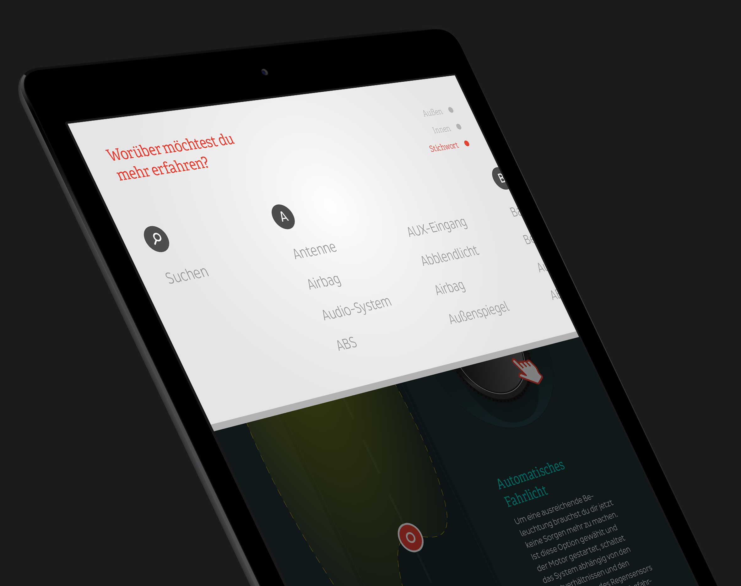 ADAM App Screenshot Navigation